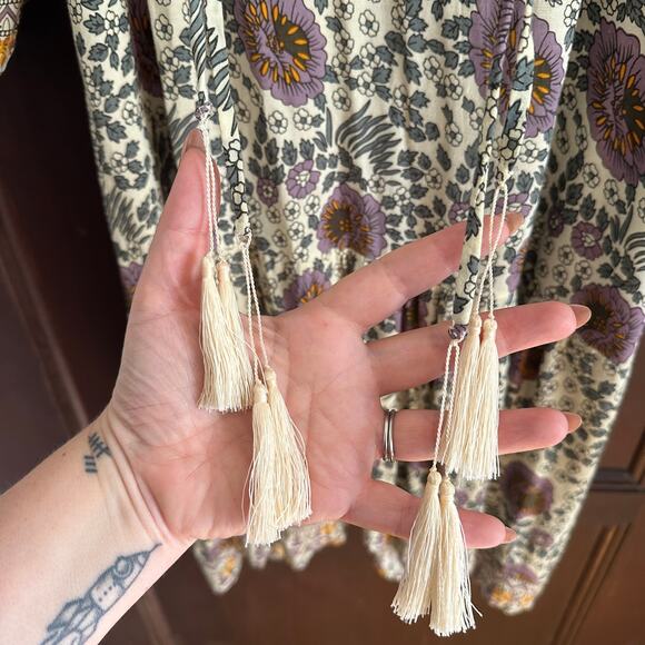 NATALIE MARTIN | Stevie Mini Swing Dress - Vintage Floral  Sand | Size Small - Picture 8 of 10